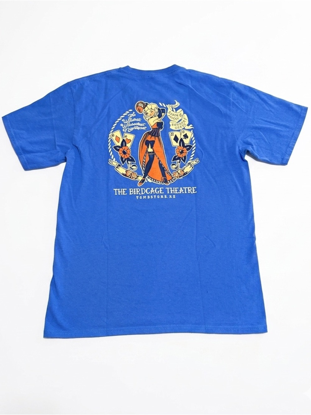 The Birdcage Theatre Short-Sleeve Graphic Tee - Blue